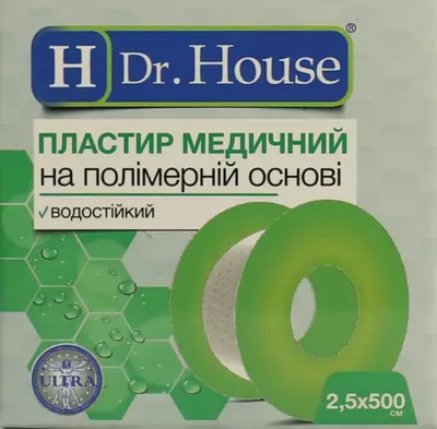 Пластырь Доктор Хаус (Dr.House) медицинский на полимерной основе размер 2,5 см*500 см 1 шт — Фото 1 Пластырь Доктор Хаус (Dr.House) медицинский на полимерной основе размер 2,5 см*500 см 1 шт — Фото 1