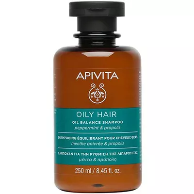 Апивита (Apivita) шампунь Балансирующий для жирных волос 250 мл — Фото 1