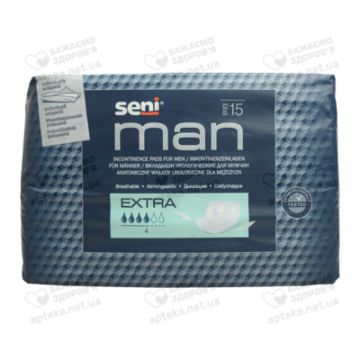 Прокладки урологические мужские Сени Мен Экстра (Seni Men Еxtra) 15 шт — Фото 1