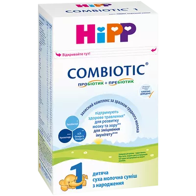 Суміш молочна Хіпп 1 (HiPP) Комбіотик для дітей з народження до 6 місяців 500 г — Фото 1