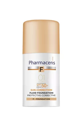 Фармацерис F (Pharmaceris F) крем тональный защитный корректирующий SPF50+ 30 мл, Слоновая кость — Фото 2