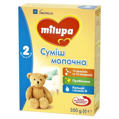 Смесь молочная Милупа 2 (Milupa) для детей с 6-12 месяцев 350 г — Фото 2