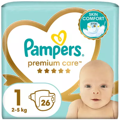 Підгузники для дітей Памперс Преміум Кеа (Pampers Premium Care) розмір 1 (2-5 кг) 26 шт — Фото 1