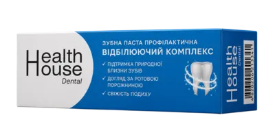 Зубна паста профілактична Відбілюючий Комплекс 130 г, Хелз Хаус — Фото 1
