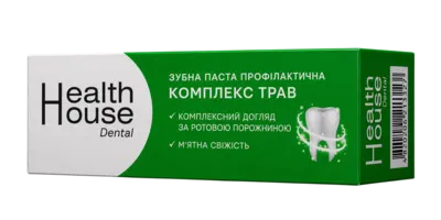 Зубна паста профілактична Комплекс Трав 130 г, Хелз Хаус — Фото 1