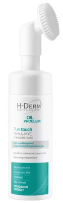 H-Derm Laboratory OIL PROBLEM Pure touch Пінка-мус очищувальна 150 мл — Фото 1