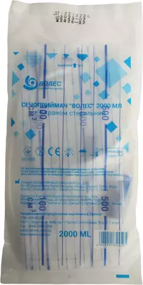 Сечоприймач Волес стерильний з Т-краном 2000 мл — Фото 1