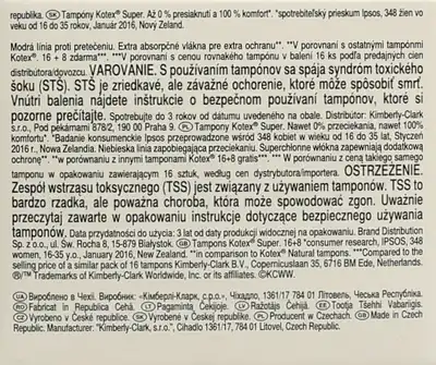 Тампони Котекс Ультра сорб супер (Kotex Ultra sorb super) 16 шт+ 8 шт — Фото 5