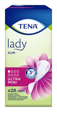 Прокладки урологические женские Тена Леди Слим Ультра Мини (Tena Lady Slim Ultra Mini) 28 шт — Фото 1