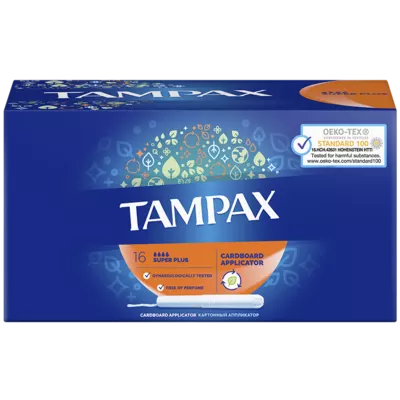 Тампони Тампакс Супер Плюс (Tampax Super Plus) з аплікатором 16 шт — Фото 2