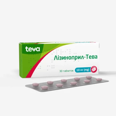 Лізиноприл-Тева таблетки 10 мг №30 — Фото 1