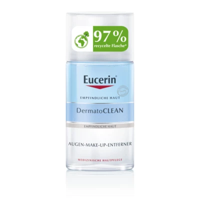 Юцерин (Eucerin) ДерматоКлин (Гиалурон) средство для снятия водостойкого макияжа с глаз для чувствительной кожи 125 мл — Фото 1