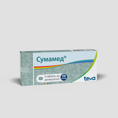 Сумамед таблетки диспергирующиеся 250 мг №6 — Фото 1