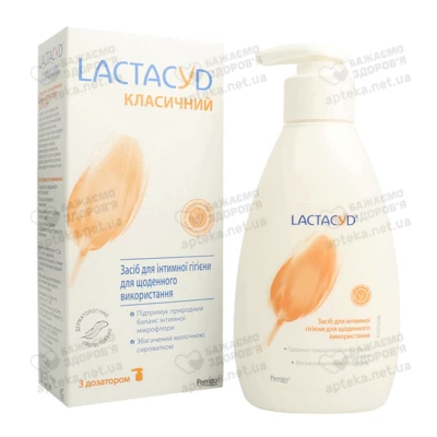 Засіб для інтимної гігієни Лактацид (Lactacyd) у флаконі з дозатором 200 мл — Фото 3