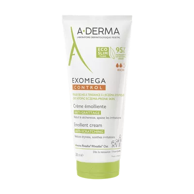 А-Дерма (A-Derma) Екзомега Контрол крем пом'якшуючий для тіла для обличчя 200 мл — Фото 1