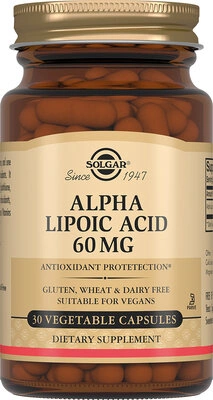 Солгар (Solgar) Альфа-липоевая кислота капсулы 60 мг №30 — Фото 1
