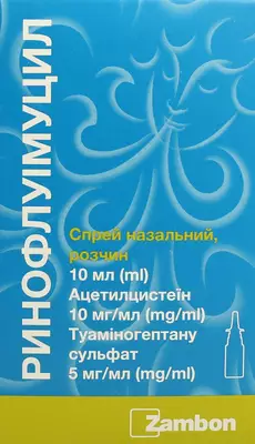Ринофлуімуцил спрей назальний флакон 10 мл — Фото 1