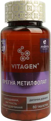 Вітаджен (VITAGEN) №27 Прегна Метилфолат таблетки №60 — Фото 1