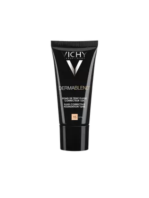 Віши (Vichy) Дермабленд тональний флюїд корегуючий шкіру обличчя SPF28 тон 15 30 мл — Фото 1