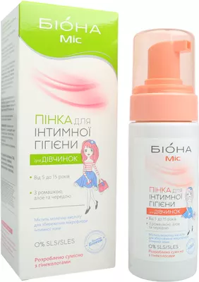 Біона Місс піна для інтимної гігієни для дівчаток флакон 150 г — Фото 3