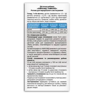 Аминофид стики 10 мл №20, Фидем Фарм — Фото 3