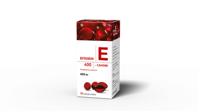 Вітамін E- Санофі капсули 400 мг флакон №30 — Фото 2