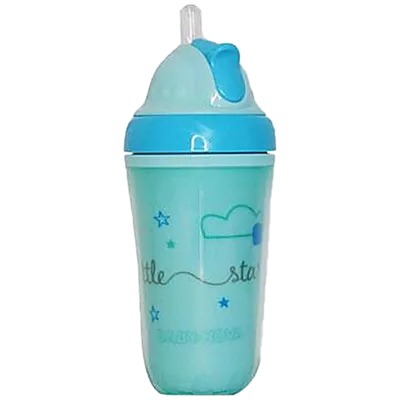 Термочашка с трубочкой Беби-Нова (Baby-Nova) голубая 250 мл — Фото 1