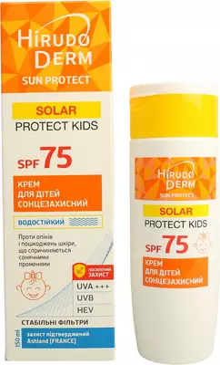 ГирудоДерм (HirudoDerm) Сан Протект крем для детей солнцезащитный SPF75 150 мл — Фото 3