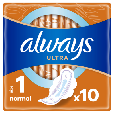 Прокладки Олвейс Ультра Нормал (Always Ultra Normal) ароматизированные 1 размер, 4 капли 10 шт — Фото 1