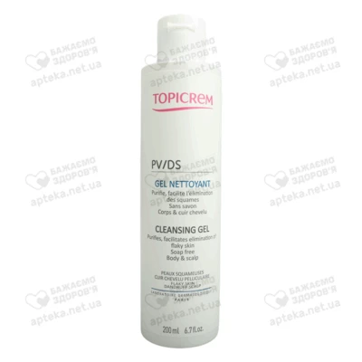 Топікрем (Topicrem) PV/DS очищуючий гель для тіла і волосся 200 мл — Фото 1