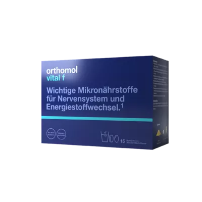 Ортомол Витал Ф (Orthomol Vital F) для женщин гранулы апельсин + таблетки + капсулы на курс 15 дней — Фото 2