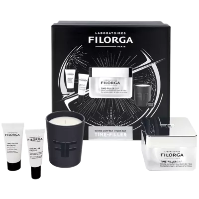 Филорга (Filorga) набор Тайм-Филлер антивозрастной (Тайм-Филлер крем 50 мл+Тайм-Филлер Айз 4 мл+Тайм-Филлер интенс 7 мл+свечка) — Фото 2