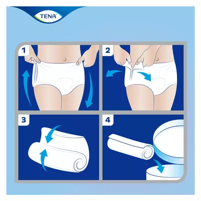 Подгузники-трусы для взрослых Тена Пантс Плюс Медиум (Tena Pants+ Medium) размер 2 14 шт — Фото 3
