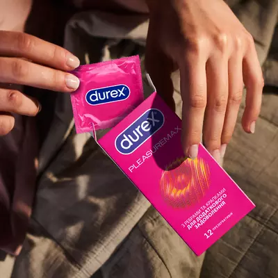 Презервативы Дюрекс (Durex Pleasuremax) латексные с силиконовой смазкой с точками и ребрами 12 шт — Фото 7