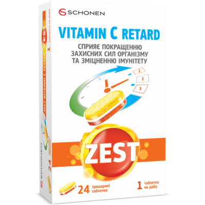 Зест (ZEST) Вітамін C ретард таблетки №24 — Фото 1