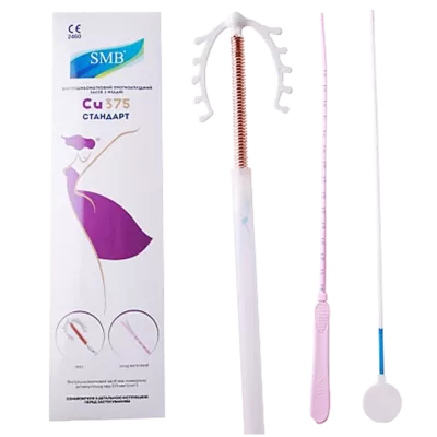 Внутрішньоматковий протизаплідний засіб з міддю SMB Cu 375 Стандарт з матковим зондом — Фото 1