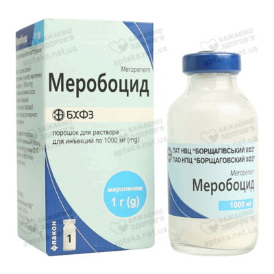 Меробоцид порошок для ін'єкцій 1000 мг флакон №1 — Фото 3