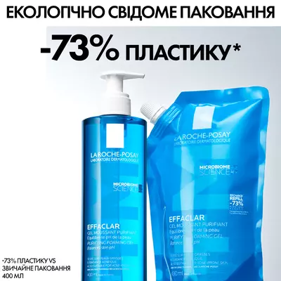 Ля Рош (La Roche-Posay) Ефаклар гель-мус для очищення проблемної шкіри 400 мл — Фото 2