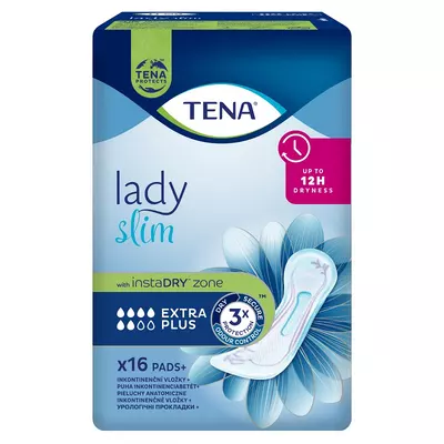Прокладки урологічні жіночі Тена Леді Слім Екстра Плюс (Tena Lady Slim Extra Plus) 16 шт — Фото 1