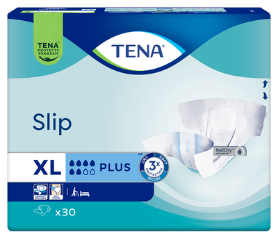 Подгузники для взрослых Тена Слип Плюс Екстра Лардж (Tena Slip+Extra Largel) размер 4 30 шт — Фото 1