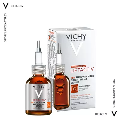 Виши (Vichy) Лифтактив сыворотка для лица с витамином С 16% для осветления тона кожи и разглаживания линий обезвоживания 20 мл — Фото 2