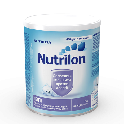 Суміш молочна Нутрілон (Nutrilon) Пепті для харчування дітей з алергією на білок коров'ячого молока з 0 місяців 400 г — Фото 1