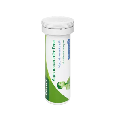 Ацетилцистеїн-Tева таблетки шипучі 600 мг №10 — Фото 2