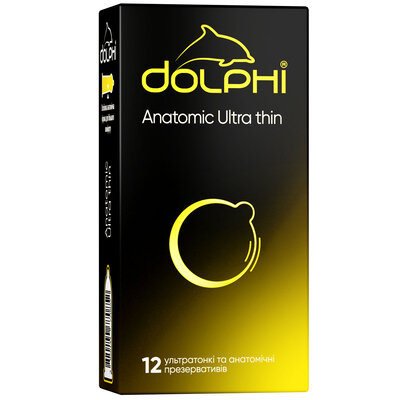 Презервативи Долфі (Dolphi Anatomic ultra thin) анатомічні надтонкі 12 шт — Фото 1