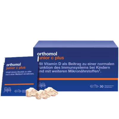Ортомол Джуниор С Плюс (Orthоmol Junior C Plus) жевательные машинки вкус лесных ягод с 4 до 14 лет курс 30 дней — Фото 1
