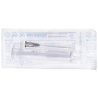 Шприц 5 мл ін’єкційний одноразовий двокомпонентний з голкою 22G (0,7 мм*38 мм) Гемопласт 1 шт — Фото 2