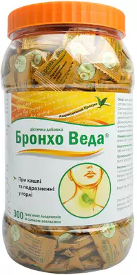 Бронхо Веда леденцы со вкусом апельсина банка №300 — Фото 1