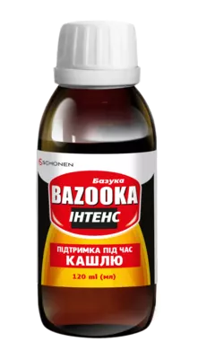 Базука (Bazooka) Інтенс трав'яний еліксир при кашлі та болю в горлі 120 мл — Фото 1