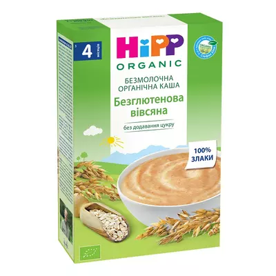 Каша безмолочна Хіпп (HiPP) вівсяна безглютенова з 4 місяців 200 г — Фото 1
