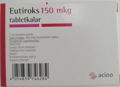 Еутирокс таблетки 150 мкг №100 — Фото 1
